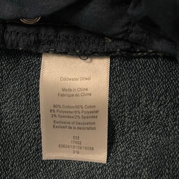 Coldwater Creek Medium Wash Jeans with lace patches in Light Blue/White Size 10 - Picture 6 of 7